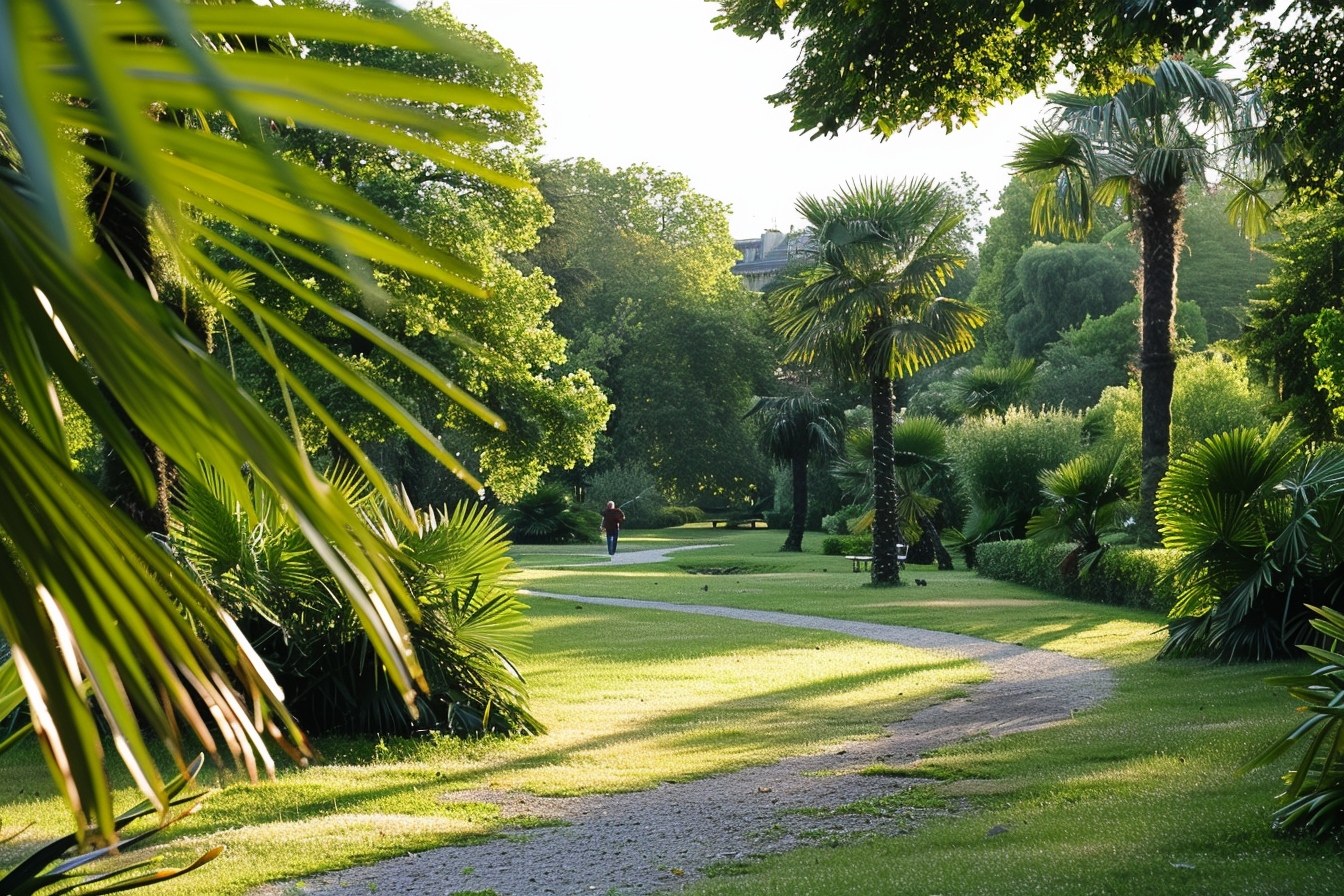 Famille profitant d'une journée ensoleillée dans un parc verdoyant à Saint-Nazaire, parmi les espaces verts incontournables de la ville.