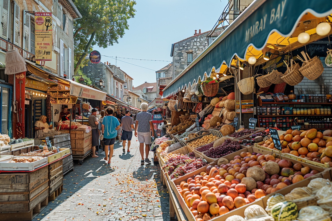 Vue panoramique des boutiques animées pour le shopping à Saint Nazaire, guide des meilleures trouvailles